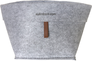 Filz-Korb (Geschenkkorb) hellgrau, BxHxT: 25cm x 24cm x 25cm 