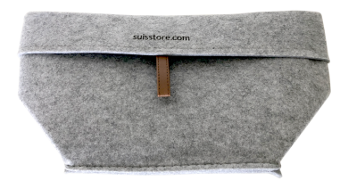 Filz-Korb (Geschenkkorb) hellgrau, BxHxT: 22cm x 21cm x 22cm 