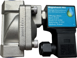 ECODROP - PRO LowEnergy Magnetventil aus Edelstahl 316 zu automatischer Niveauregulierung für Trinkwasser-Wassertanks. 