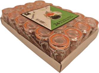 Mini-Einmachgläser aus Plastik 24x45 ml 