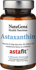 NatuGena Astaxanthin AstaFit® + Vitamin D + E 60 Kapseln HPMC 0 (Dosis für 60 Tage) 