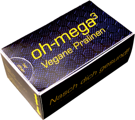 oh-mega³ - 2 Vegane Pralinen à 11 g mit je ½ Tagesration Omega3 