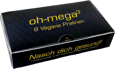 oh-mega³ - 8 Vegane Pralinen à 11 g mit je ½ Tagesration Omega3 