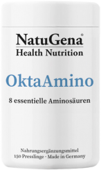 NatuGena OktaAmino (EAA + BCAA) 8 essentielle, hypoallergene Aminosäuren 150 Presslinge (Dosis für 15/30 Tage) 
