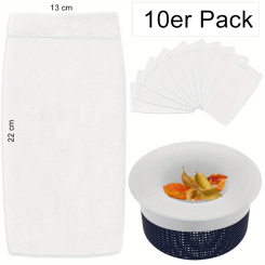 Skimmersocken (Skimmer-Filter), ultrafein, 13cm x 22 cm, 10 Stück 