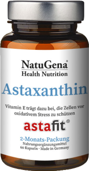 NatuGena Astaxanthin AstaFit® + Vitamin D + E 60 Kapseln HPMC 0 (Dosis für 60 Tage) 