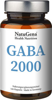 NatuGena GABA 2000 Aminobuttersäure 120 Kapseln HPMC 00 (Dosis für 30 Tage) 