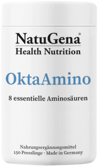 NatuGena OktaAmino (EAA + BCAA) 8 essentielle, hypoallergene Aminosäuren 150 Presslinge (Dosis für 15/30 Tage) 