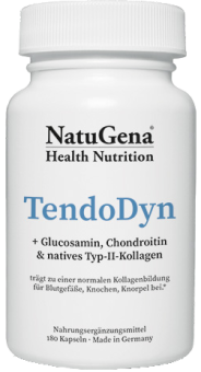 NatuGena TendoDyn (Gelenke) Chondroitin, Glucosamin, Hyaluronsäure MSM & Kollagen 180 Kapseln (Dosis für 60 Tage) 